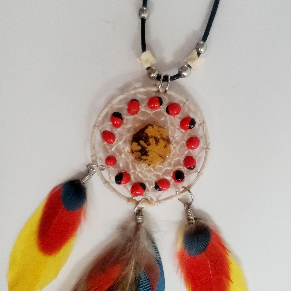 Handmade Boho Western Southwestern Dream Catcher Necklace